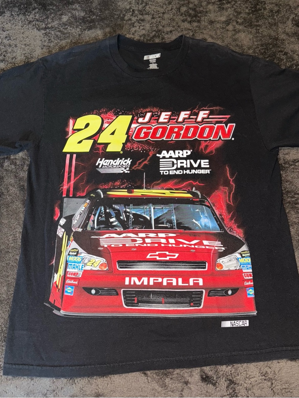 Jeff Gordon Nascar All Over Print Graphic Racing T-Shirt Mens Large